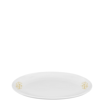 Farfurie ovală 26 cm - Premium Platinum Line Merry Christmas