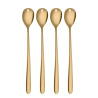 Latte lingurițe cu inimioară aur 4 buc/set — Love Cutlery