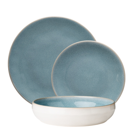 Set farfurii ceramice 18 buc - Gaya Elements Glacial Ice North