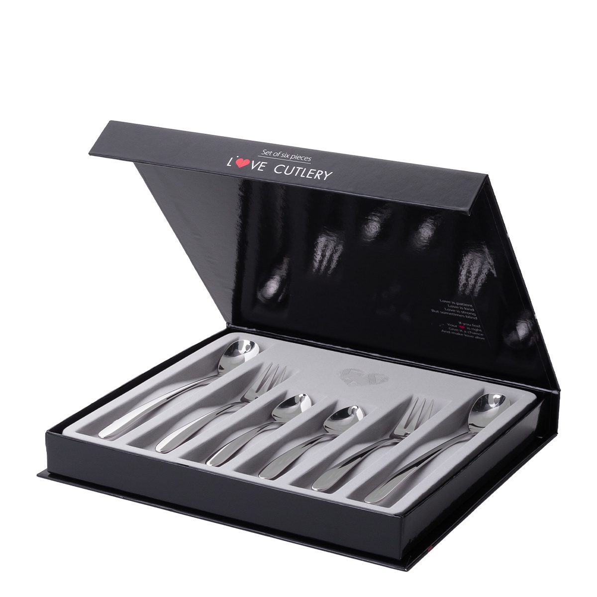 Set cadou cu inimioară 6 buc. - Love Cutlery