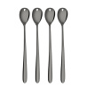 Latte lingurițe cu inimioară gri 4 buc/set — Love Cutlery