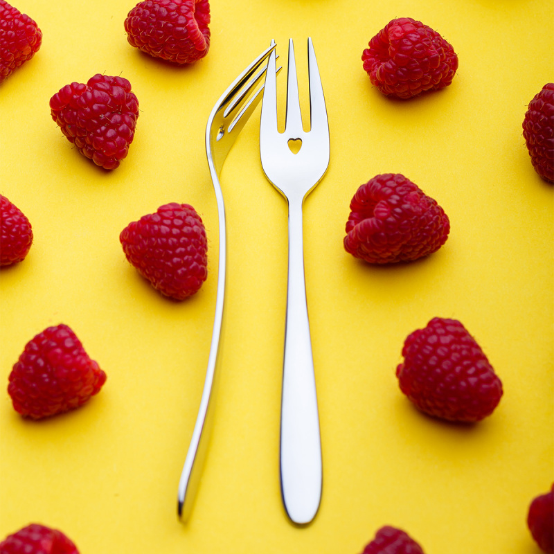 Furculițe pentru prăjituri cu inimioară 6 buc. | Love Cutlery
