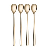 Latte lingurițe cu inimioară champagne 4 buc set — Love Cutlery