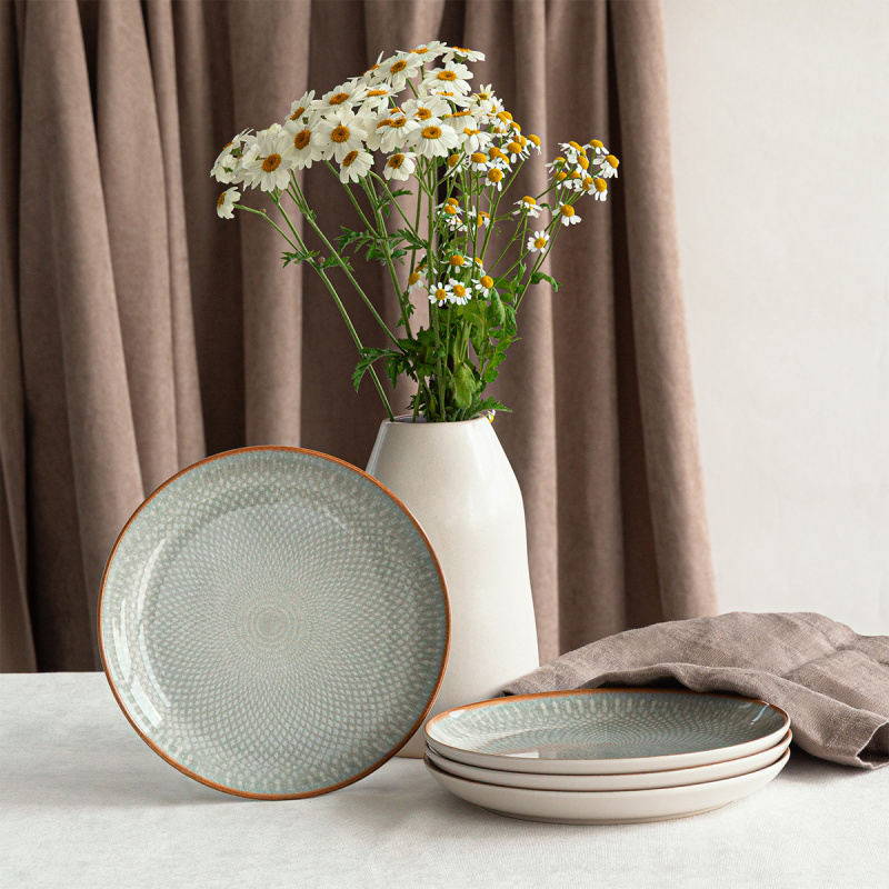 Farfurie desert Coupe 20 cm set 4 buc. - Elements Day Mandala