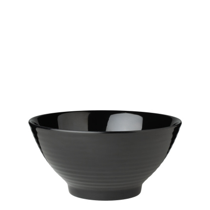 Bol negru 20 cm melamină | Elements Flow