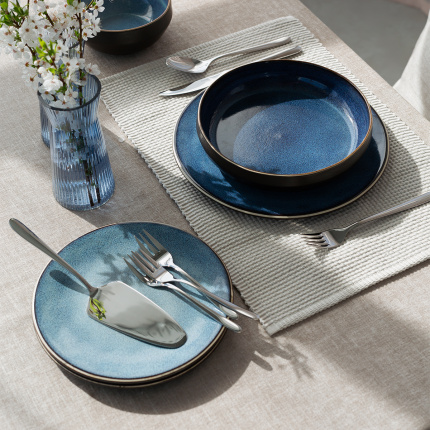 Set farfurii ceramice 18 piese – Gaya Elements Night Terra