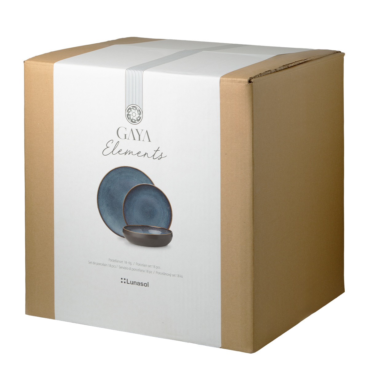 Set farfurii ceramice 18 piese – Gaya Elements Night Terra