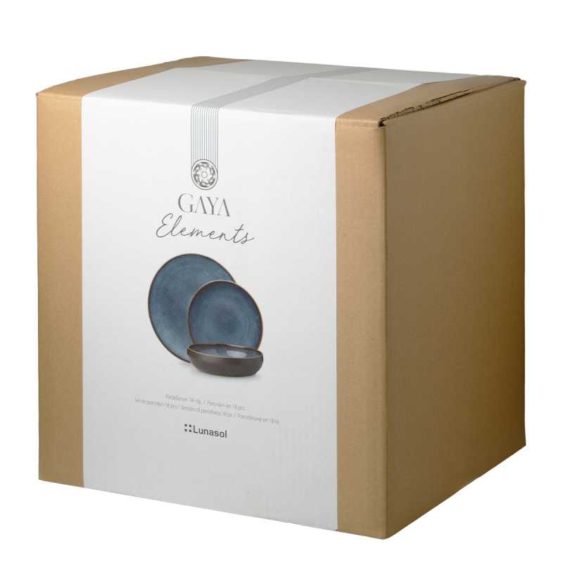 Set farfurii ceramice 18 piese – Gaya Elements Night Terra