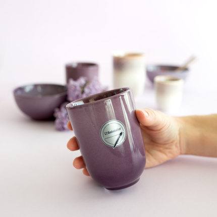 Ceașcă fără toartă 300 ml | Gaya Solatelier Aubergine