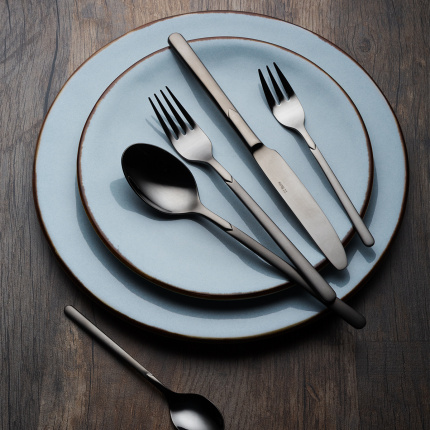 Set tacâmuri 20 piese Kanton PVD gri deschis | Sola