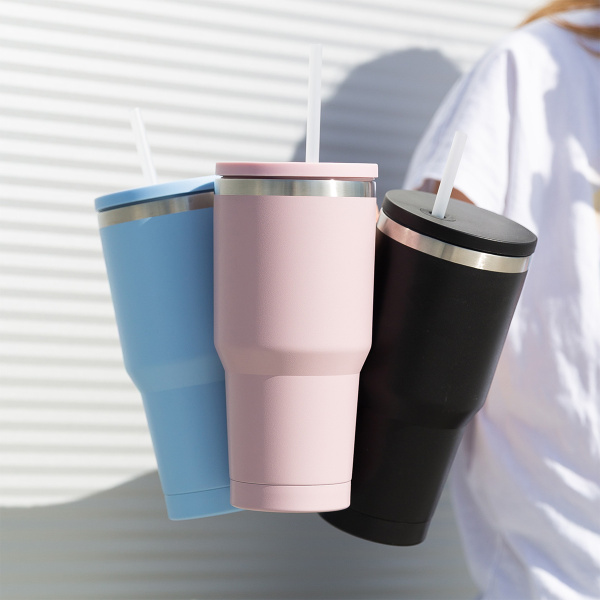Cană termică To Go Cup by Sola - albastru deschis mat