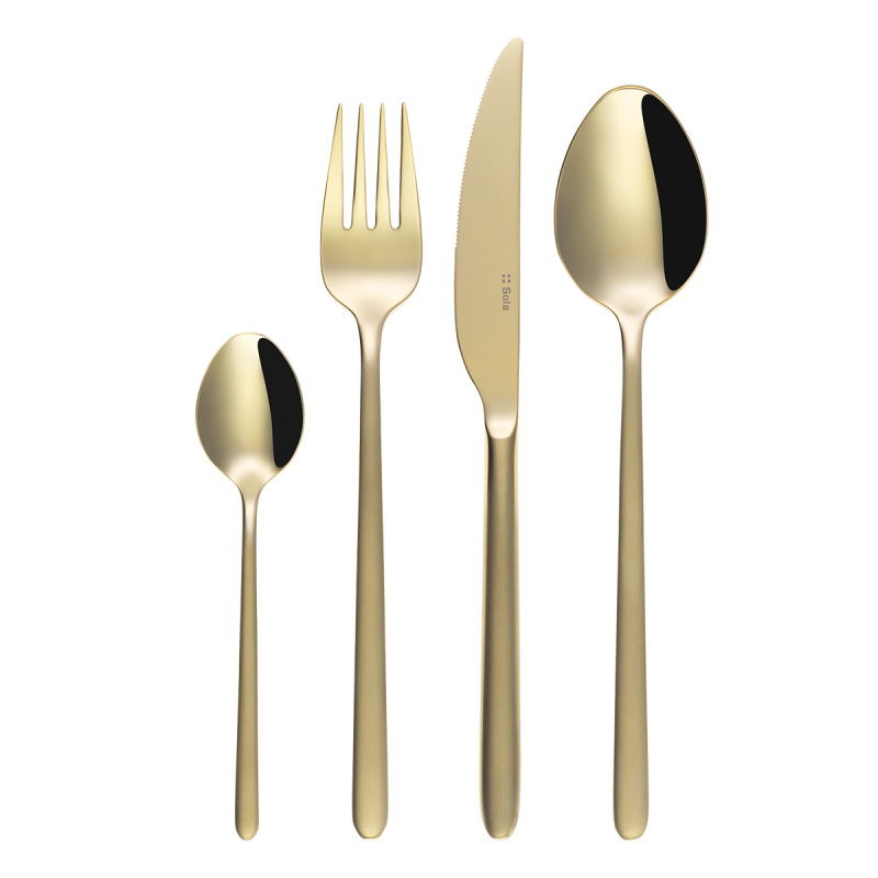 Set tacâmuri 20 piese Sao Paulo PVD champagne | Sola