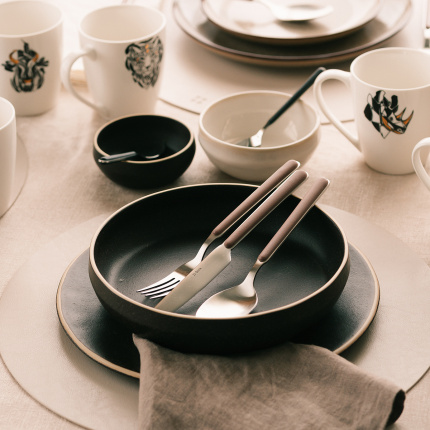 Set tacâmuri 16 piese - Gallery taupe mat