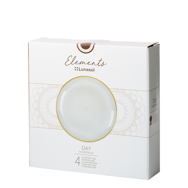 Farfurie întinsă Coupe 27 cm set 4 buc - Elements Day Mandala