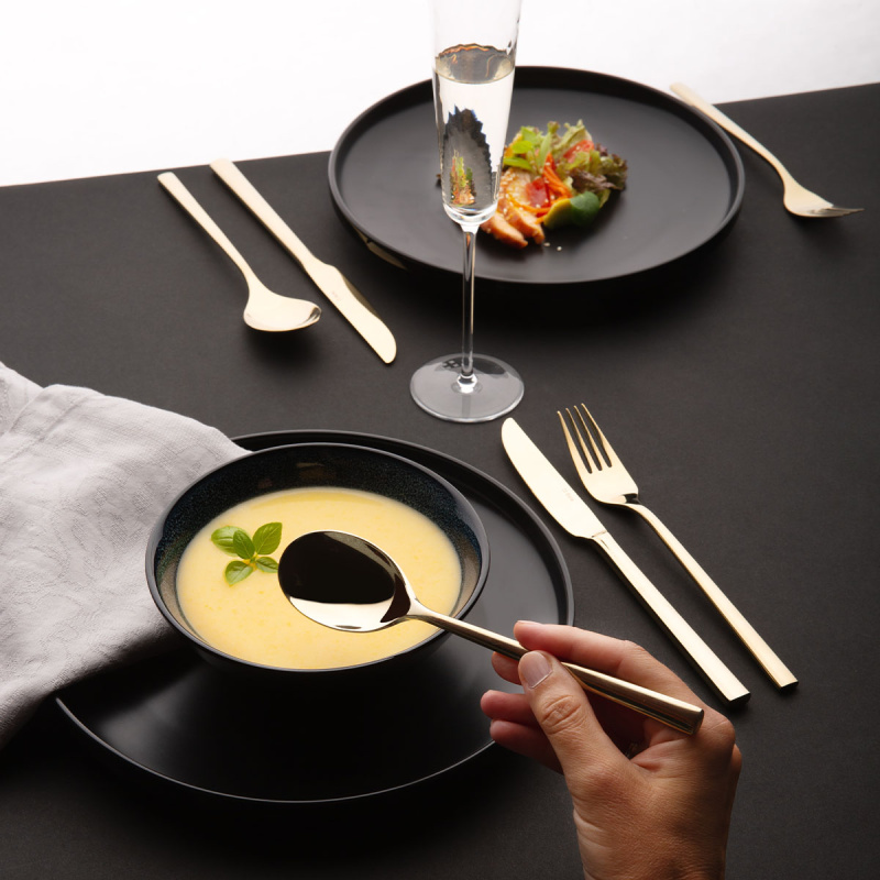 Set tacâmuri 16 buc. – Living PVD Champagne lucios
