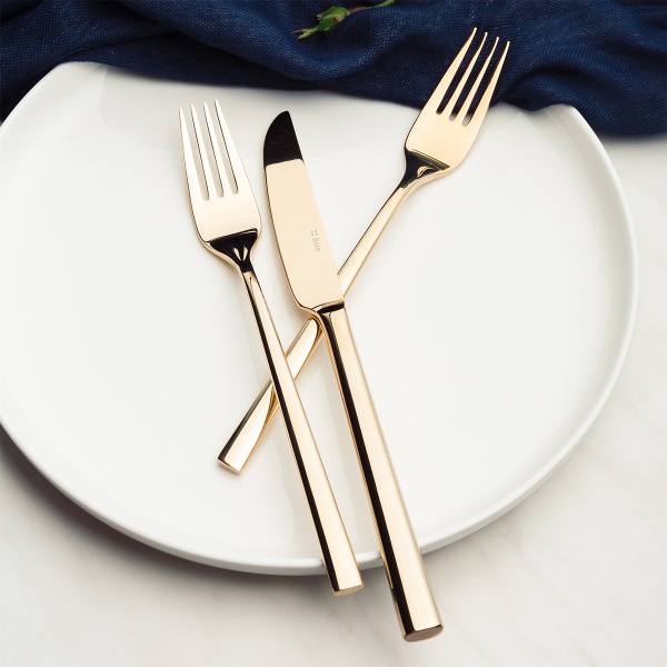 Set tacâmuri 16 buc. – Living PVD Champagne lucios
