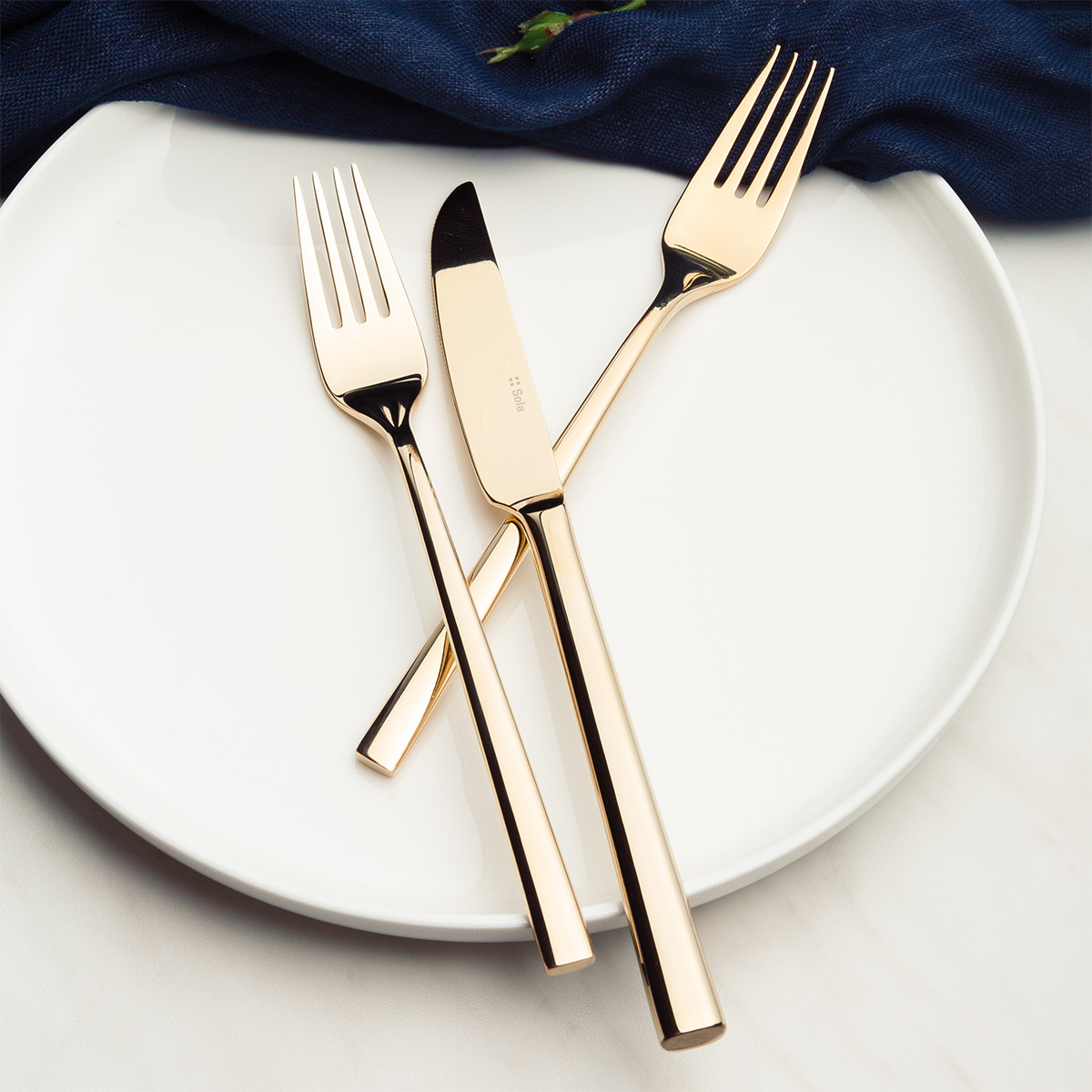 Set tacâmuri 16 buc. – Living PVD Champagne lucios