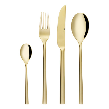 Set tacâmuri 16 buc. – Living PVD Champagne lucios