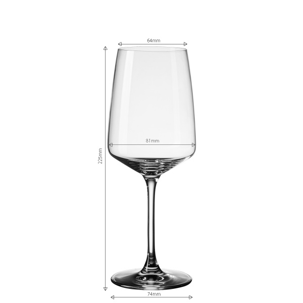 Pahare pentru vin alb 400 ml set 4 buc - Century Glas Lunasol