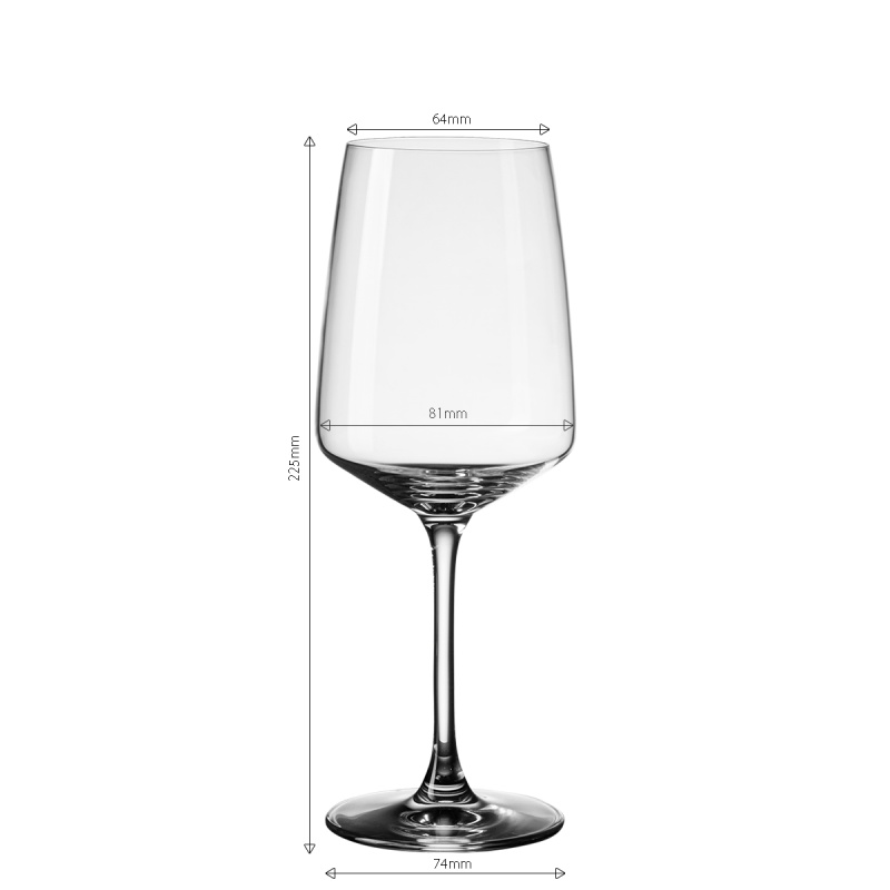 Pahare pentru vin alb 400 ml set 4 buc - Century Glas Lunasol