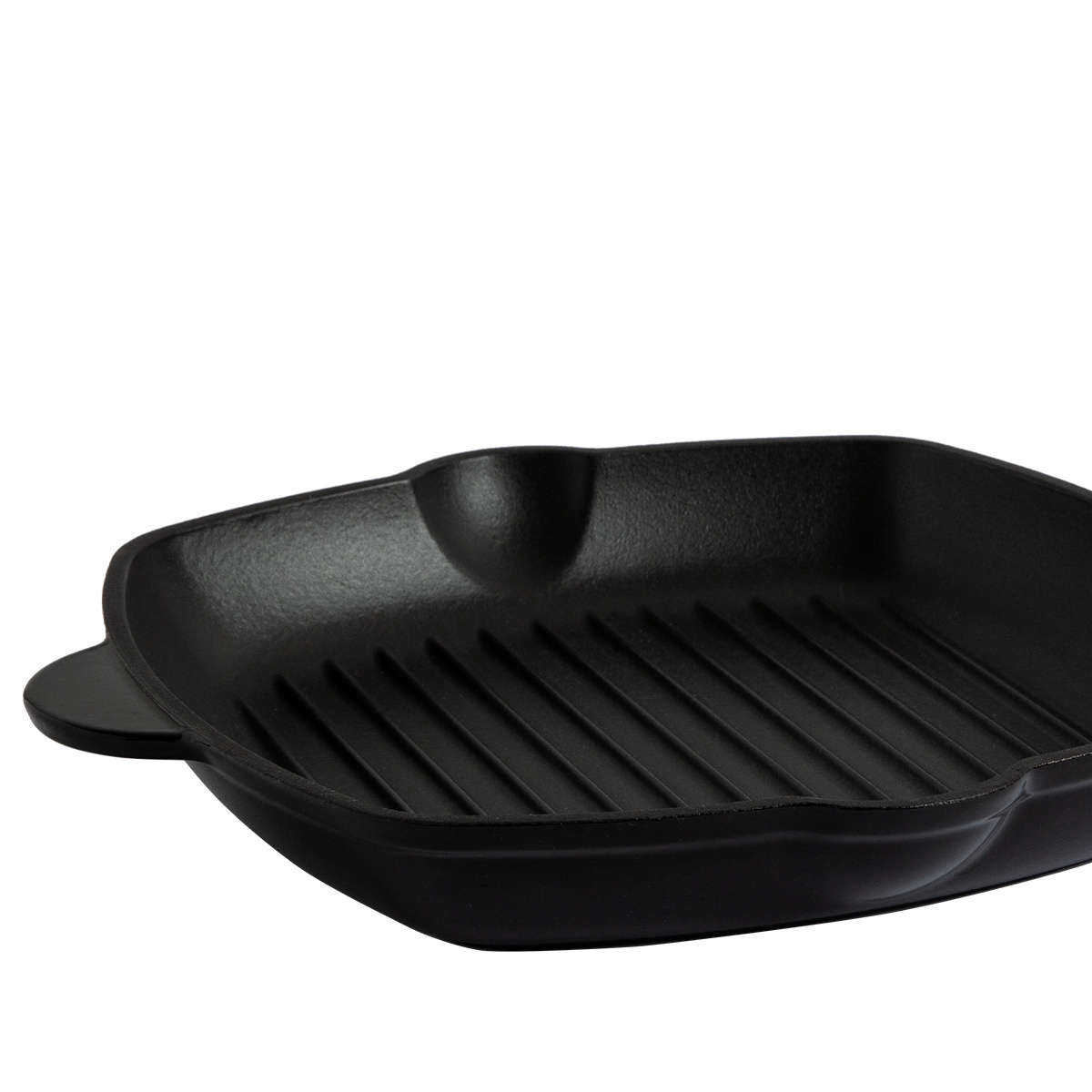 Tigaie grill din fontă emailată neagră, 27 x 27 cm - Jupiter Lunasol