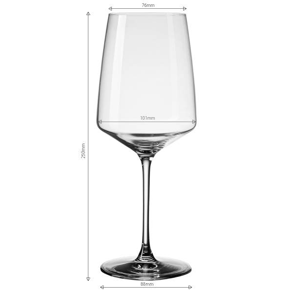 Pahare de vin 810 ml set 4 buc - 21st Glas Lunasol META Glass
