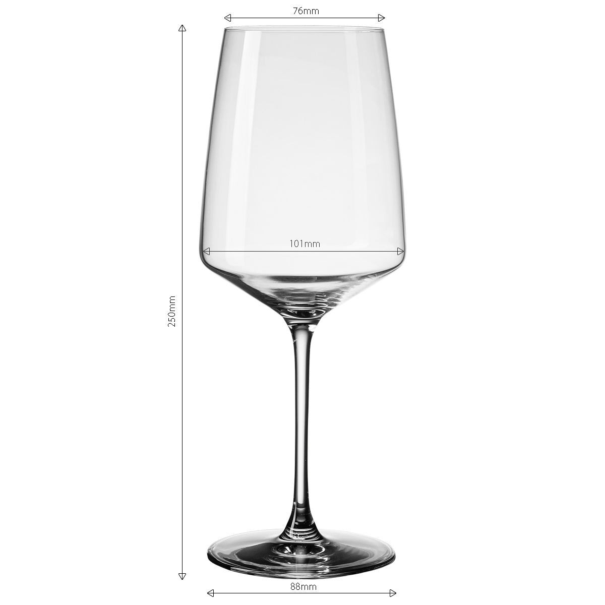 Pahare de vin 810 ml set 4 buc - 21st Glas Lunasol META Glass