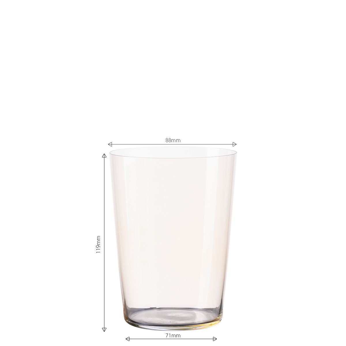 Pahare Tumbler bej 515 ml set 6 buc – 21st Century Glas Lunasol META Glass