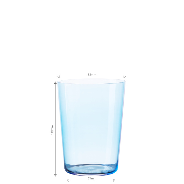 Pahare Tumbler albastre 515 ml set 6 buc – 21st Century Glas Lunasol META Glass
