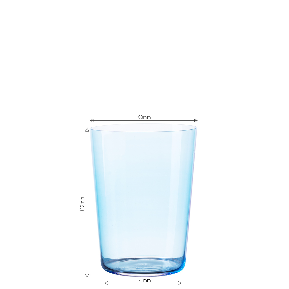 Pahare Tumbler albastre 515 ml set 6 buc – 21st Century Glas Lunasol META Glass