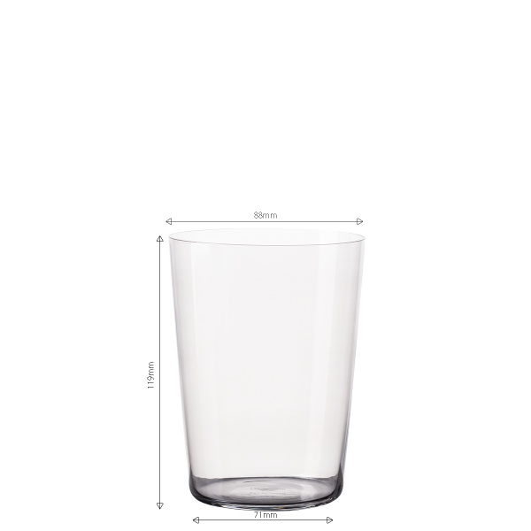 Pahare Tumbler gri 515 ml set 6 buc – 21st Century Glas Lunasol META Glass