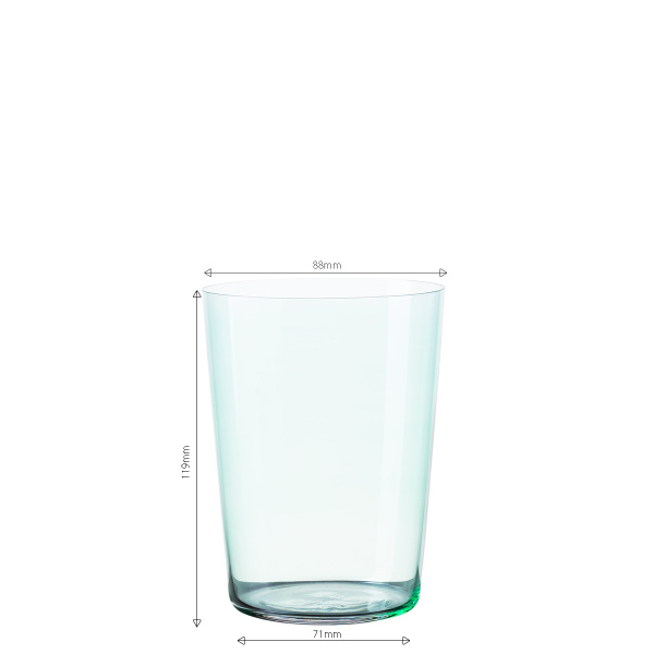 Pahare Tumbler verzi 515 ml set 6 buc – 21st Century Glas Lunasol META Glass