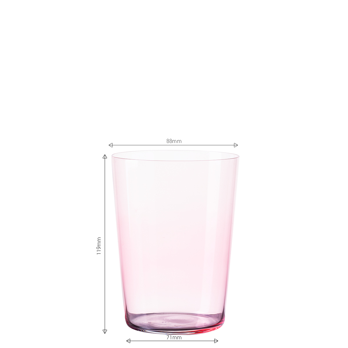 Pahare Tumbler roșii 515 ml set 6 buc – 21st Century Glas Lunasol META Glass