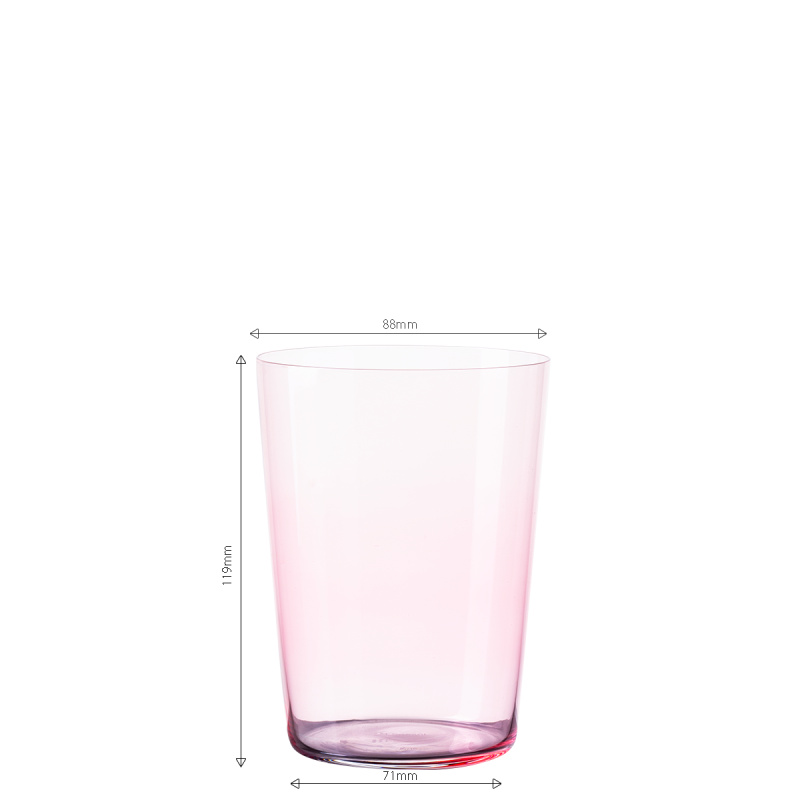 Pahare Tumbler roșii 515 ml set 6 buc – 21st Century Glas Lunasol META Glass