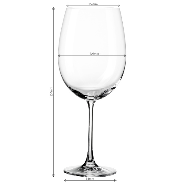 Pahare pentru vin roșu 850 ml set 4 buc - Benu Glas Lunasol META Glas