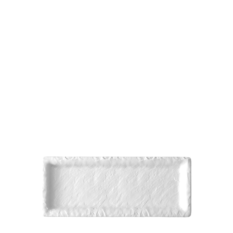 Tavă albă medie 24,4×9,8 cm | Elements Flow
