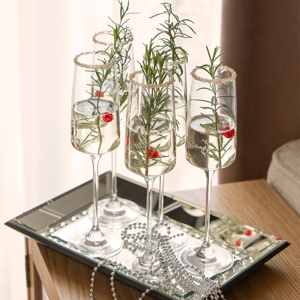 Pahare de șampanie 250 ml set 4 buc - 21st Glas Lunasol META Glass