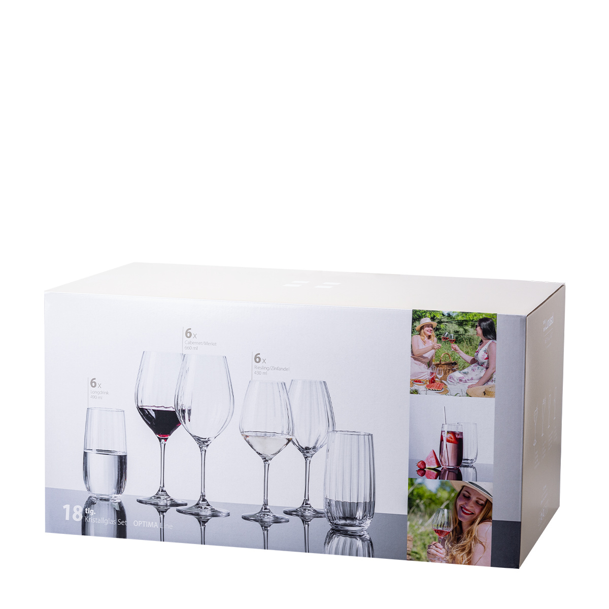Set de pahare pentru casă 18 buc. – Optima Line Glas Lunasol