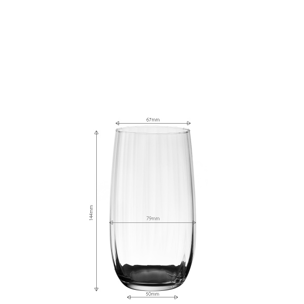 Pahare Tumbler 490 ml set 6 buc - Optime Line Glas Lunasol
