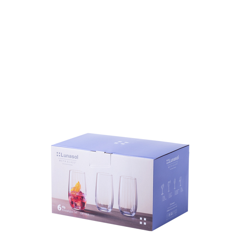 Pahare Tumbler 490 ml set 6 buc - Optime Line Glas Lunasol