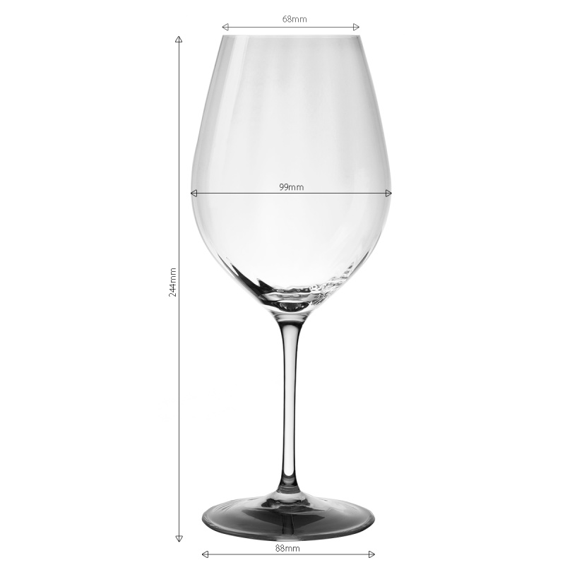 Pahare pentru vin roșu 660 ml set 6 buc. - Optima Line Glas Lunasol