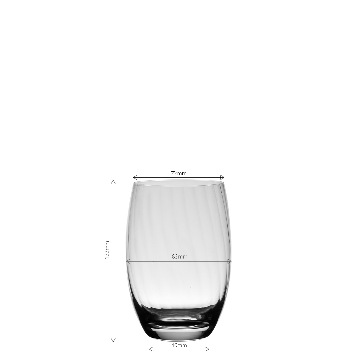 Pahare Tumbler 460 ml 6 buc - Optima Line Glas Lunasol