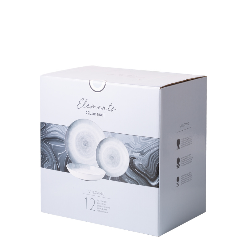 Set farfurii ceramice 12 buc - Elements Vulcano