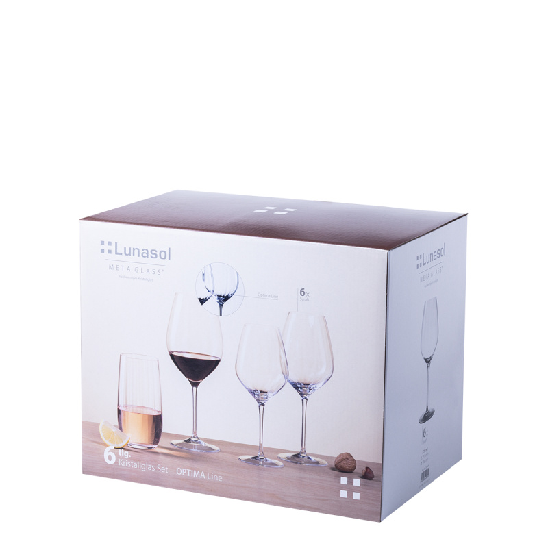 Pahare pentru vin roșu 570 ml set 6 buc - Optima Line Glas Lunasol