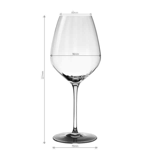 Pahare pentru vin roșu 570 ml set 6 buc - Optima Line Glas Lunasol