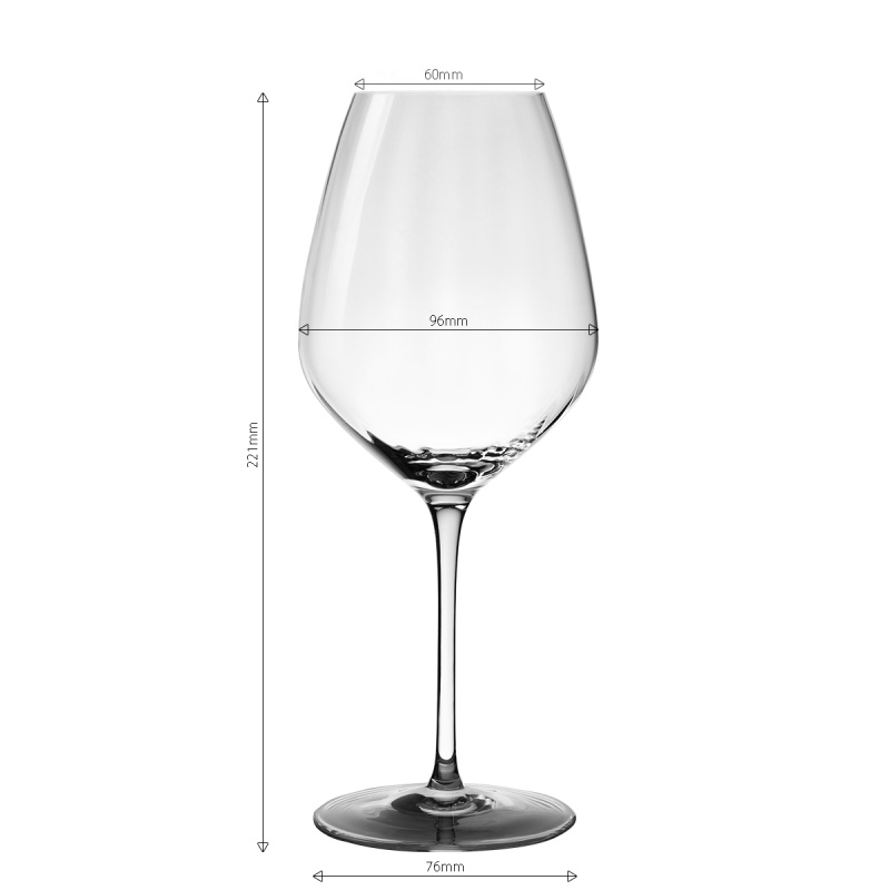 Pahare pentru vin roșu 570 ml set 6 buc - Optima Line Glas Lunasol