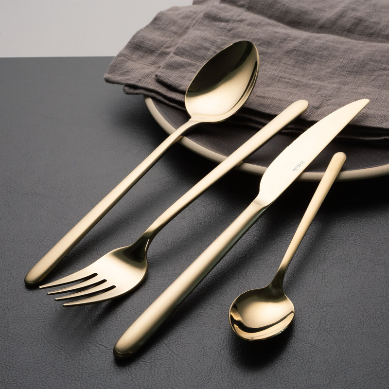 Set tacâmuri 20 piese Sao Paulo PVD champagne | Sola