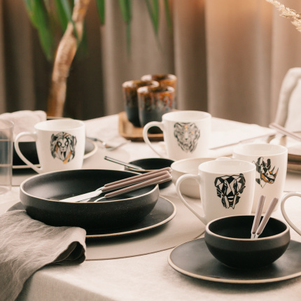 Set farfurii ceramice 18 piese - Gaya Elements Terra North