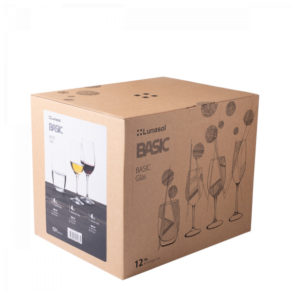 Set de pahare pentru casă 12 buc. - BASIC Glas Lunasol