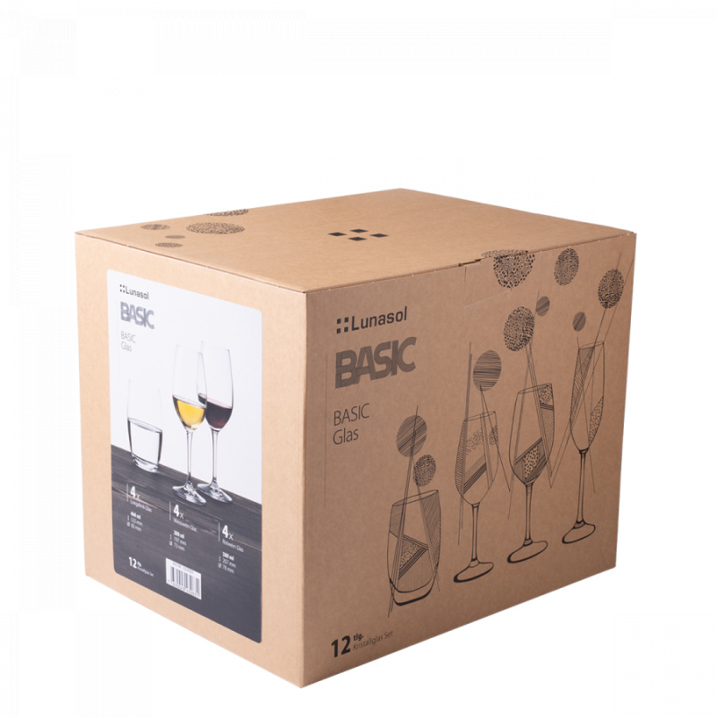 Set de pahare pentru casă 12 buc. - BASIC Glas Lunasol